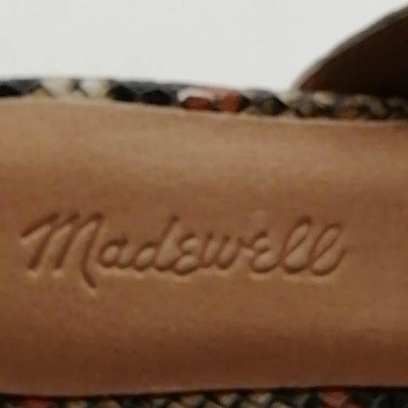 Madewell Shoes Womens Remi Snake Embossed Leather Mule Spiced Cider 6.5 NEW - Picture 10 of 10